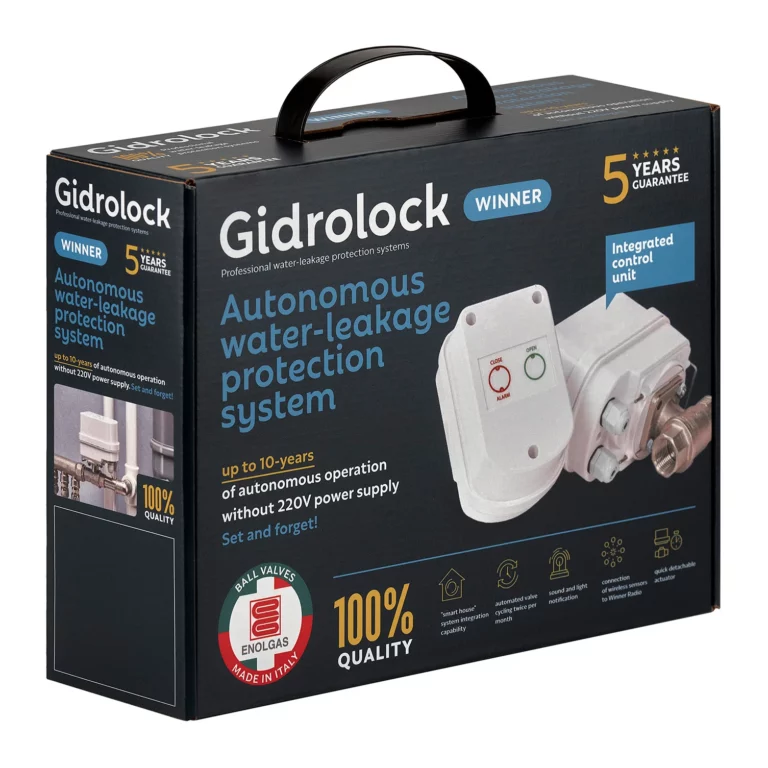 Gidrolock. Water leaks protection systems. Set Winner Radio Enolgas